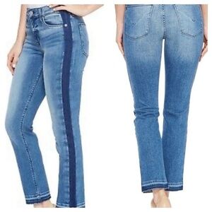 HUDSON Jeans Tuxedo Stripe Tilda Crop Raw Hem Jeans Women’s Size 26